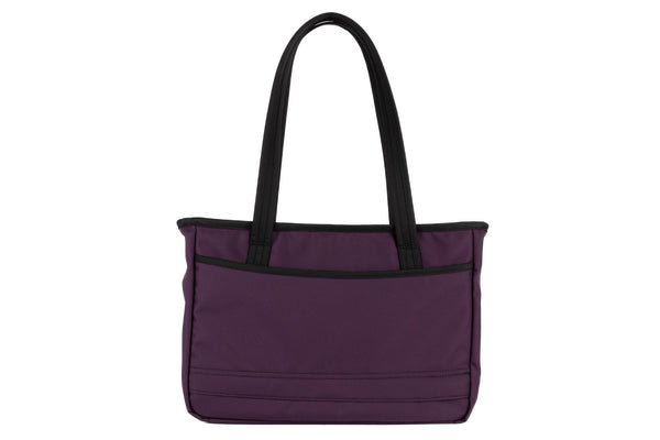 Back of the Nomad Tote in Aubergine Ballistic.